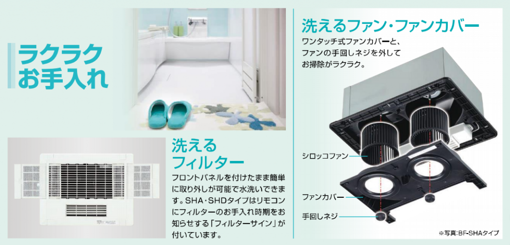 エステスクエア松戸にて高須産業製浴室暖房乾燥機（中間ダクト接続用